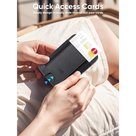 Miroddi Credit Card Holder, Premium Leather Small Wallet for Women RFID Blocking - Picture 3 of 5